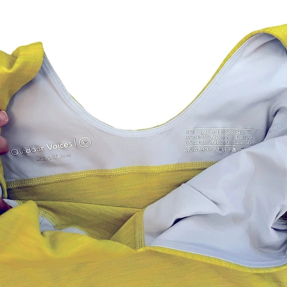 Outdoor voice lime green/yellow Freeform leotard in excellent condition size xs - Picture 3 of 4